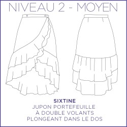 Pattern Sixtine - Skirt - 34/48 (US/UK: 2/6, 16/20) - Intermediate