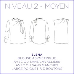 Pattern Elena - Tunic - 34/48 (US/UK: 2/6, 16/20) - Intermediate